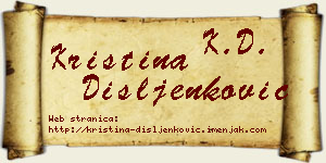 Kristina Dišljenković vizit kartica